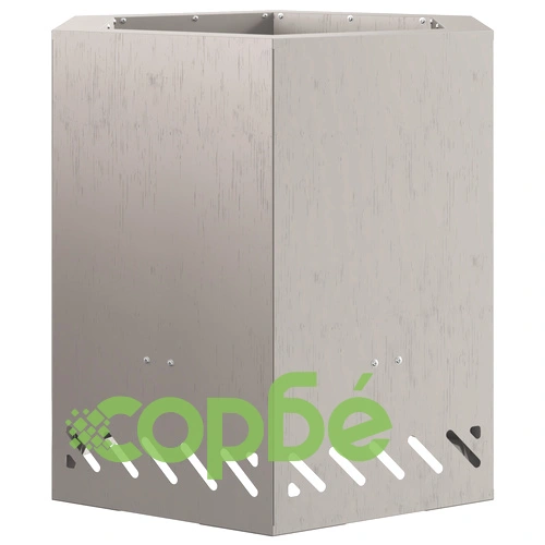 Бездимно Огнище Шестоъгълно 48x48x51 см от Корутирана Стомана за Градина ➤ топ цена ➤ sorbe.bg