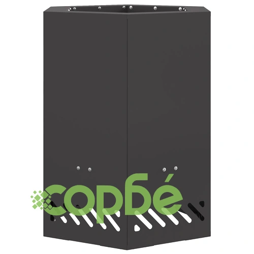 Бездимна огнище шестоъгълна черна 38x38x51 см от стомана за градина ➤ топ цена ➤ sorbe.bg