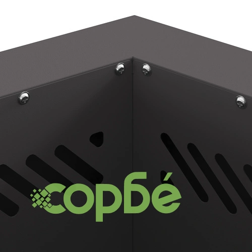 Бездимна огнище шестоъгълна черна 38x38x51 см от стомана за градина ➤ топ цена ➤ sorbe.bg