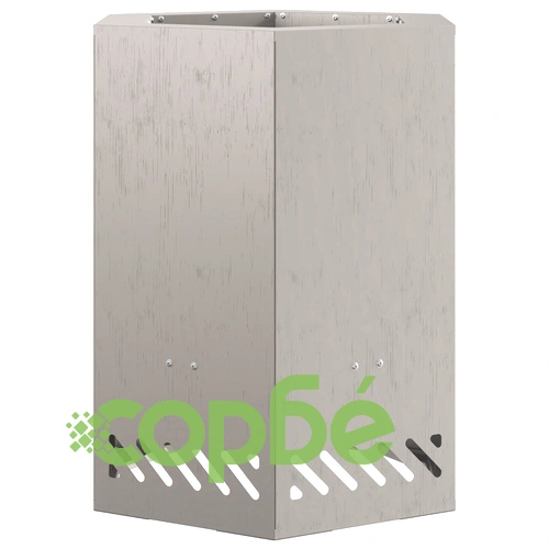 Шестоъгълно бездимно огнище за градина 38x38x51 см от атмосфероустойчива стомана ➤ топ цена ➤ sorbe.bg