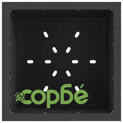 Квадратно Бездимно Огнище за Градина от Стомана - Черно 48x48x50 см ➤ топ цена ➤ sorbe.bg