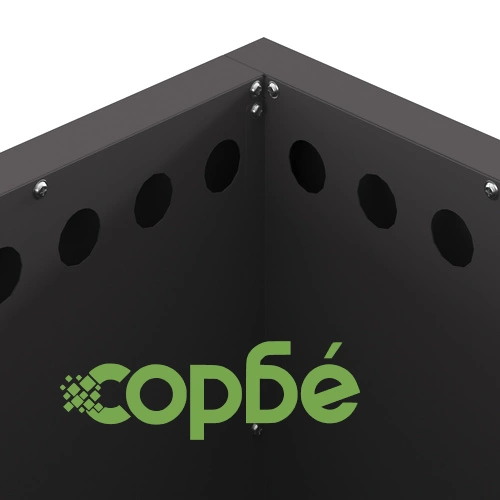 Квадратно Бездимно Огнище за Градина от Стомана - Черно 48x48x50 см ➤ топ цена ➤ sorbe.bg