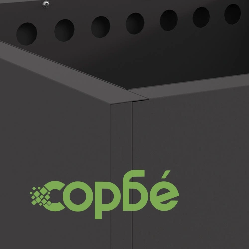 Квадратно Бездимно Огнище за Градина от Стомана - Черно 48x48x50 см ➤ топ цена ➤ sorbe.bg