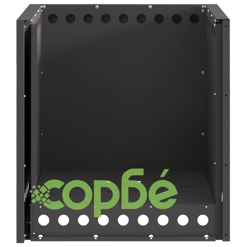 Квадратно Бездимно Огнище за Градина от Стомана - Черно 48x48x50 см ➤ топ цена ➤ sorbe.bg