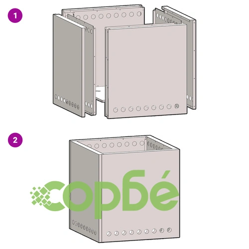 Бездимно квадратно огнище от облагородена стомана 48x48x50 см за градина ➤ топ цена ➤ sorbe.bg