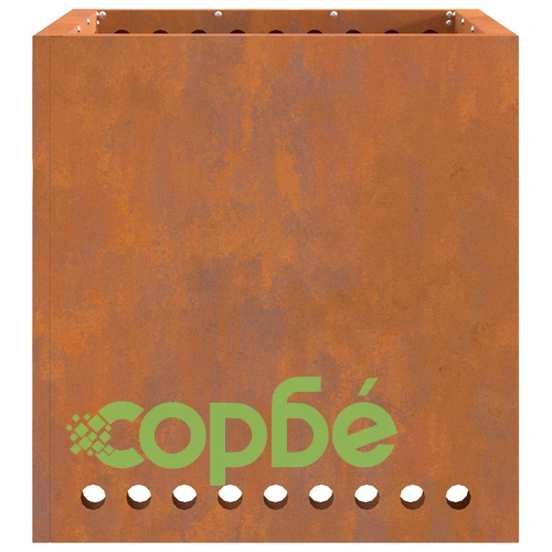 Бездимно квадратно огнище от облагородена стомана 48x48x50 см за градина ➤ топ цена ➤ sorbe.bg