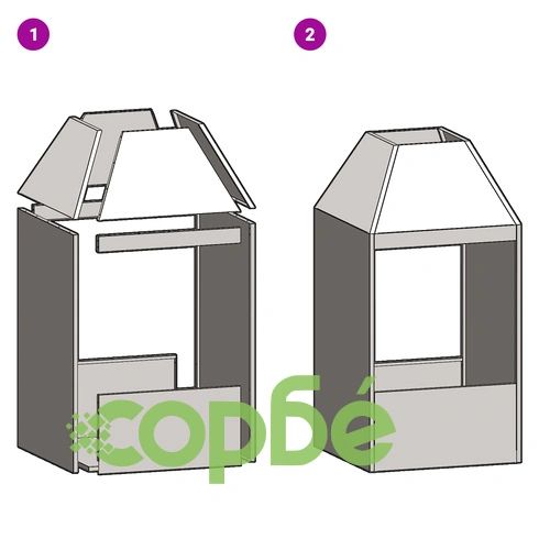 Черно Огнище за Градина 50x50x100 см от Висококачествена Стомана ➤ топ цена ➤ sorbe.bg