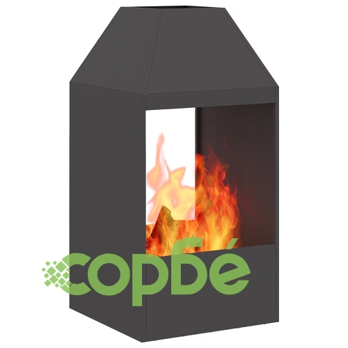 Черно Огнище за Градина 50x50x100 см от Висококачествена Стомана ➤ топ цена ➤ sorbe.bg