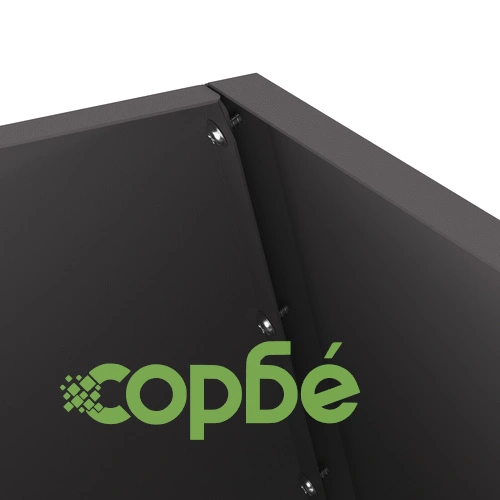 Черно Огнище за Градина 50x50x100 см от Висококачествена Стомана ➤ топ цена ➤ sorbe.bg