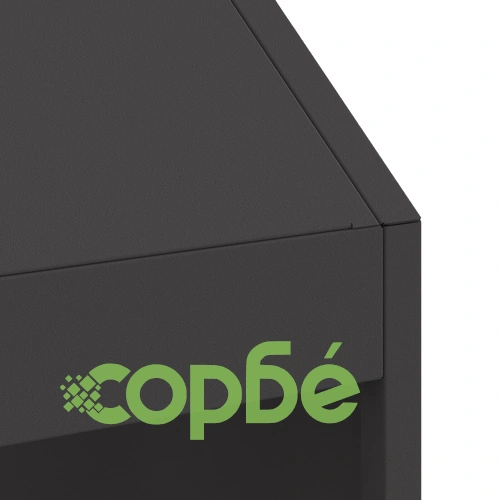 Черно Огнище за Градина 50x50x100 см от Висококачествена Стомана ➤ топ цена ➤ sorbe.bg