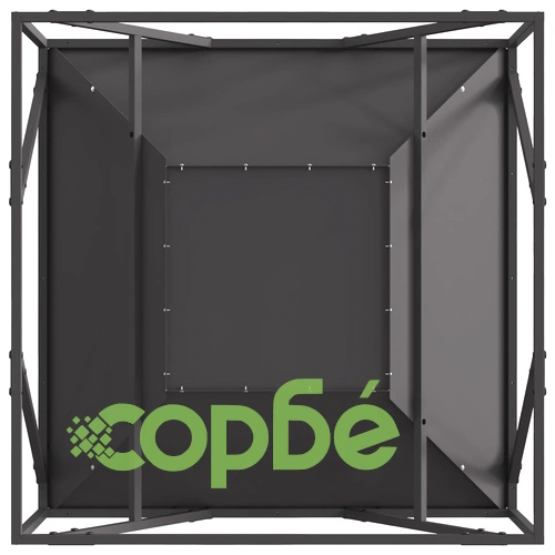 Огнище Квадратно Черно 80x80x40 см от Висококачествена Стомана за Градина ➤ топ цена ➤ sorbe.bg