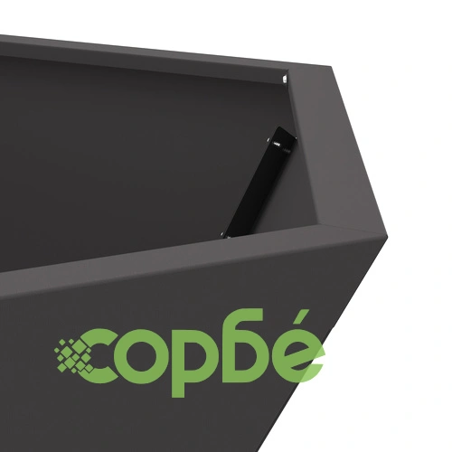 Огнище Хексагонално от Черна Стомана с Прахово Покритие 75x75x28 см за Градина ➤ топ цена ➤ sorbe.bg