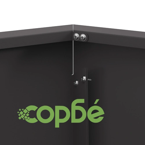 Огнище Хексагонално от Черна Стомана с Прахово Покритие 75x75x28 см за Градина ➤ топ цена ➤ sorbe.bg