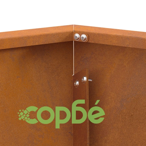 Шестоъгълно огнище за градина 75x75x28 см от висококачествена стомана с ефект ръжда ➤ топ цена ➤ sorbe.bg