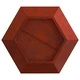 Огнище за градина шестоъгълно 100 x 100 x 28 см, стомана с ръждив ефект