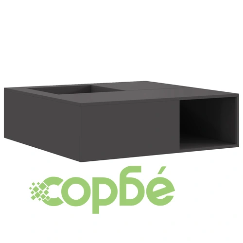 Квадратна печка за огън с място за дърва от стомана - черна, 100x100x30 см ➤ топ цена ➤ sorbe.bg