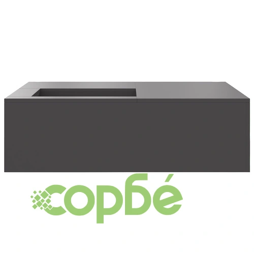 Квадратна печка за огън с място за дърва от стомана - черна, 100x100x30 см ➤ топ цена ➤ sorbe.bg