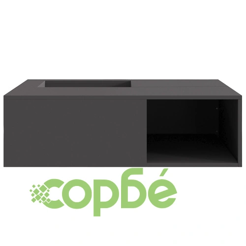 Квадратна печка за огън с място за дърва от стомана - черна, 100x100x30 см ➤ топ цена ➤ sorbe.bg