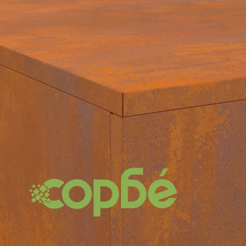 Огнище с място за дърва 100x100x30 см от Weathering стомана за градина ➤ топ цена ➤ sorbe.bg