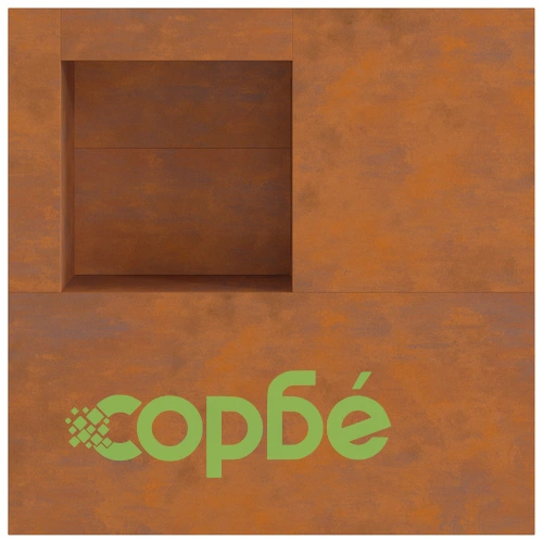 Огнище с място за дърва 100x100x30 см от Weathering стомана за градина ➤ топ цена ➤ sorbe.bg