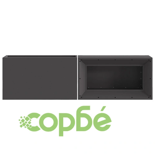 Огнище с място за дърва от стомана, черно, 160x45x35 см ➤ топ цена ➤ sorbe.bg