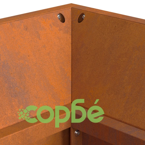 Огнище от Weathering Steel с място за дърва 160x45x35 см, правоъгълно, за градина и тераса ➤ топ цена ➤ sorbe.bg