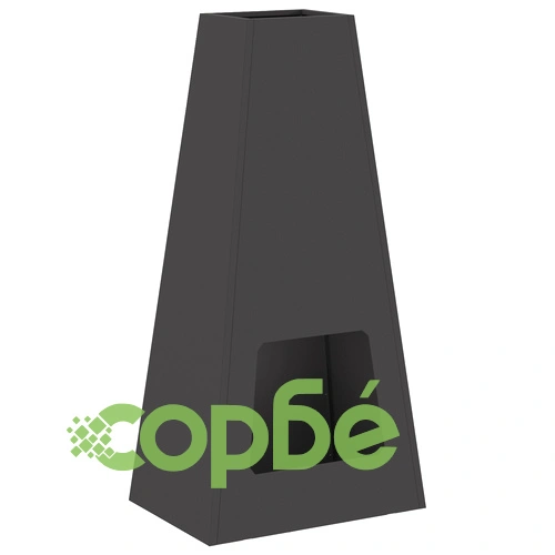 Огнище за градина Черно 50x35x100 см от Стомана с Прахово Покритие ➤ топ цена ➤ sorbe.bg