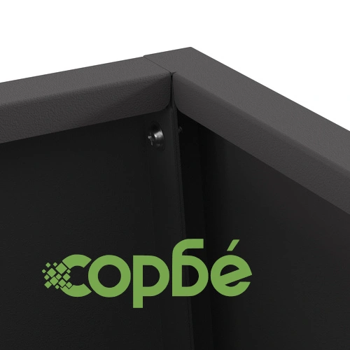 Огнище за градина Черно 50x35x100 см от Стомана с Прахово Покритие ➤ топ цена ➤ sorbe.bg