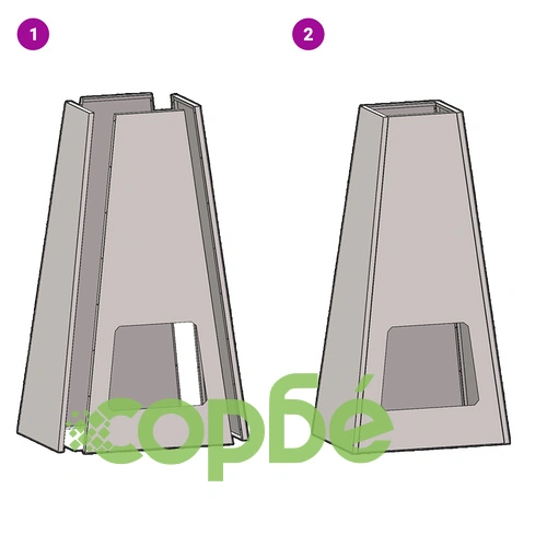 Огнище за градина Черно 50x35x100 см от Стомана с Прахово Покритие ➤ топ цена ➤ sorbe.bg