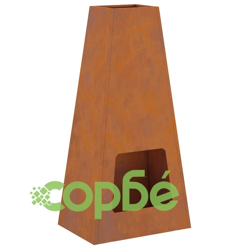 Градинско огнище пирамида 50x35x100 см от Weathering Steel за открито ➤ топ цена ➤ sorbe.bg