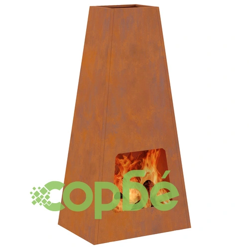 Градинско огнище пирамида 50x35x100 см от Weathering Steel за открито ➤ топ цена ➤ sorbe.bg