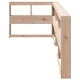 L-образна табла за легло с рафтове, 80 см, масивно борово дърво