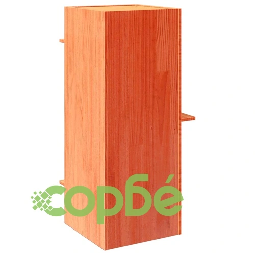 Луксозна Къща за Котки от Масивна Борова Дървесина - Восъчнокафява, 43x43x90 см ➤ топ цена ➤ sorbe.bg