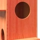 Луксозна Къща за Котки от Масивна Борова Дървесина - Восъчнокафява, 43x43x90 см