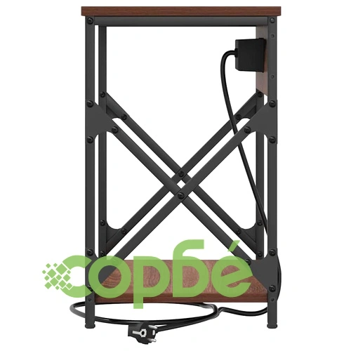 Нощно шкафче с USB зарядна станция 2 броя Кафяв дъб 41x31x51 см ➤ топ цена ➤ sorbe.bg