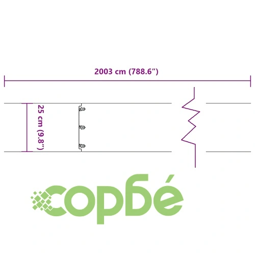 Стоманени канти за тревни площи, 20 броя, антрацит, 25x103 см ➤ топ цена ➤ sorbe.bg
