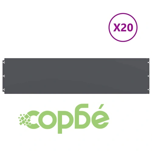 Стоманени канти за тревни площи, 20 броя, антрацит, 25x103 см ➤ топ цена ➤ sorbe.bg