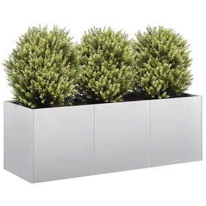 Кашпа от поцинкована стомана 120x40x40 см с отворено дъно