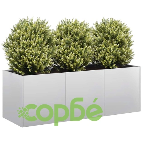 Кашпа от поцинкована стомана 120x40x40 см с отворено дъно ➤ топ цена ➤ sorbe.bg