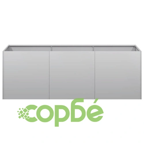 Кашпа от поцинкована стомана 120x40x40 см с отворено дъно ➤ топ цена ➤ sorbe.bg