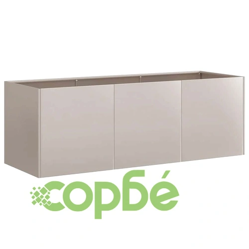 Кашпа от патинираща стомана с ръждив ефект, 120x40x40 см ➤ топ цена ➤ sorbe.bg