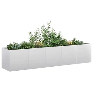 Кашпа от поцинкована стомана 200x40x40 см с отворено дъно