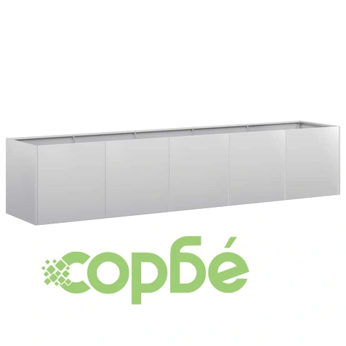 Кашпа от поцинкована стомана 200x40x40 см с отворено дъно ➤ топ цена ➤ sorbe.bg
