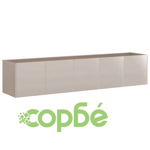 Кашпа от патинираща стомана с ръждив ефект, 200x40x40 см ➤ топ цена ➤ sorbe.bg