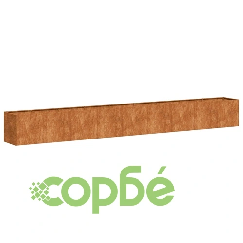 Кашпа от патинираща стомана с ръждив ефект, 360x40x40 см ➤ топ цена ➤ sorbe.bg