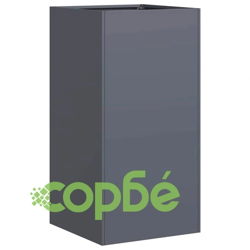 Кашпа от студеновалцувана стомана, антрацит, 40x40x80 см ➤ топ цена ➤ sorbe.bg