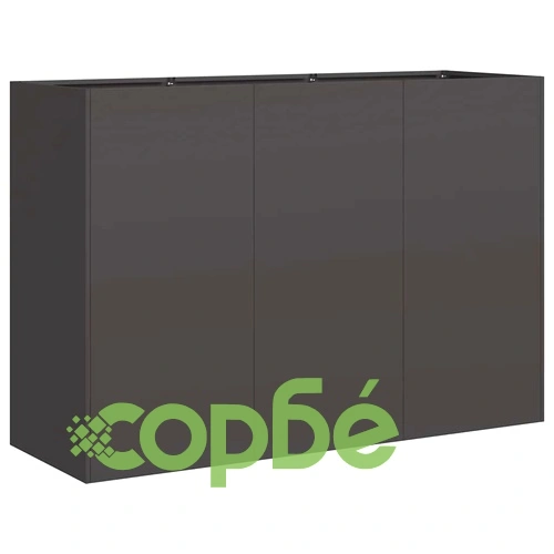 Метална Кашпа от Студеновалцувана Стомана, Черна, 120x40x80 см ➤ топ цена ➤ sorbe.bg