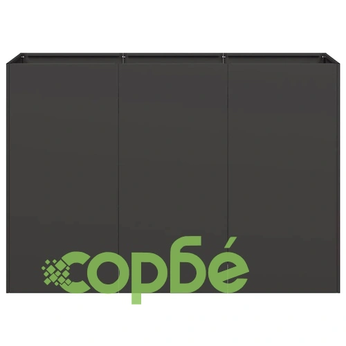 Метална Кашпа от Студеновалцувана Стомана, Черна, 120x40x80 см ➤ топ цена ➤ sorbe.bg