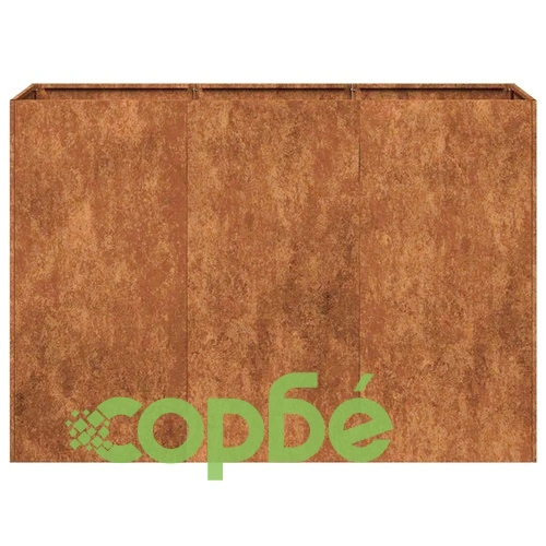 Кашпа от патинираща стомана с ръждив ефект, 120x40x80 см ➤ топ цена ➤ sorbe.bg