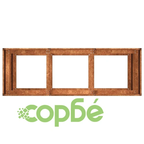 Кашпа от патинираща стомана с ръждив ефект, 120x40x80 см ➤ топ цена ➤ sorbe.bg